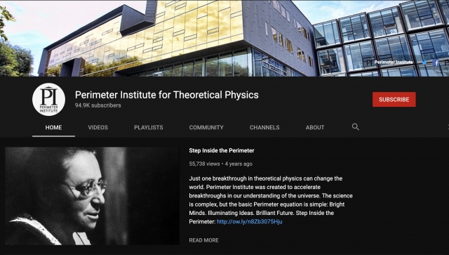 Screenshot of Perimeter's YouTube channel