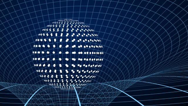 Illustration of sphere creating a wave